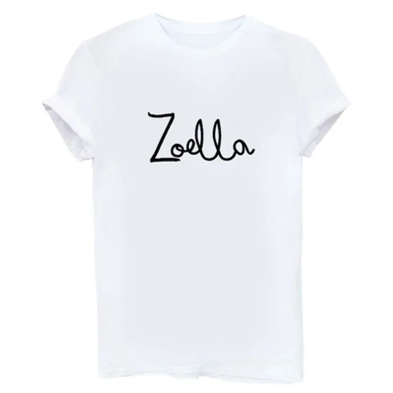 Letter Print T Shirt Women Zoella Casual Funny Tee All Match Tops Female | Женская одежда