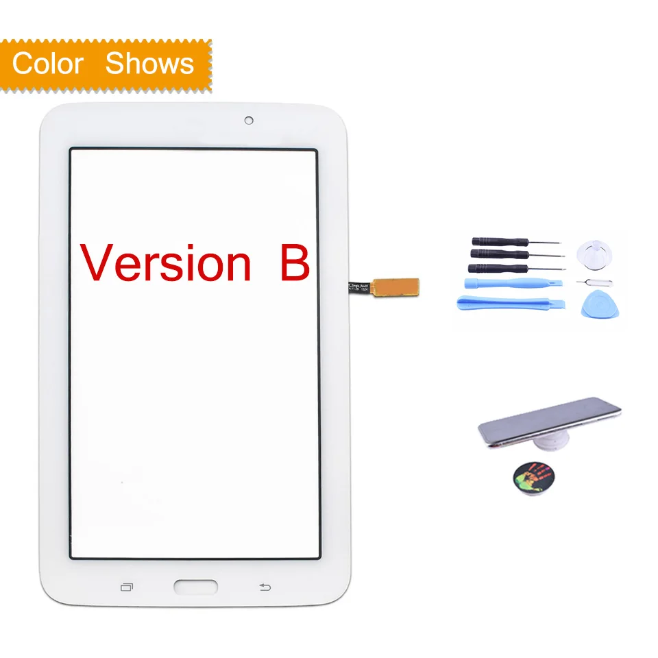 B white with gift Для Samsung Galaxy Tab 3 LITE 7,0 SM-T113 T113 T113NU T114 сенсорный экран дигитайзер Передняя стеклянная панель сенсорный экран без ЖК-дисплея - Цвет: B white with gift