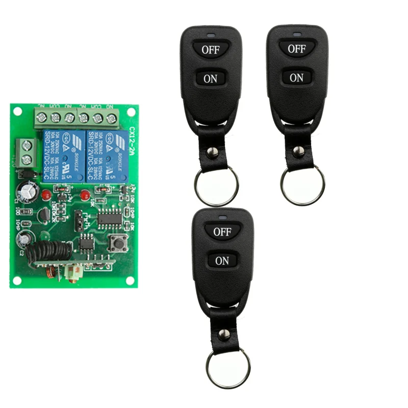 New DC12V 10A 2CH Remote Control Light Switch Relay Output Radio Receiver Module and Belt buckle Transmitter | Электроника