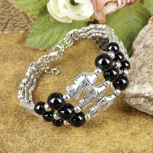 Новинка 1 шт. искусственное ювелирное изделие Тибетский браслет с рыбой