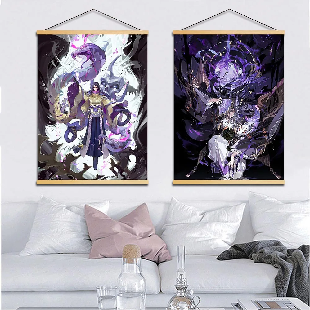 Настенная картина Onmyoji с принтом для украшения дома в современном стиле из игры