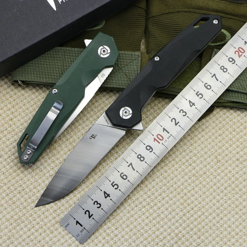 Новый складной нож CH 1047 G10 С флиппером лезвие D2 рукоятка походные охотничьи ножи с