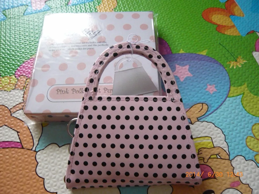 Свадебные вечерние пользу подарки и для гостей-розовый горошек Кошелек