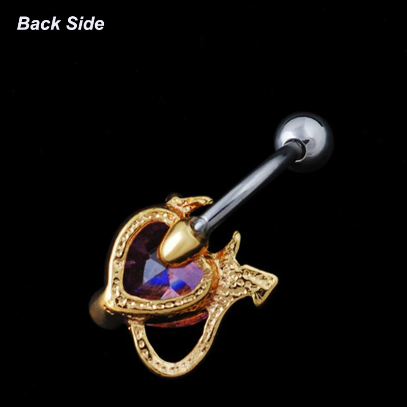 1 шт. белая Bijoux (украшения своими руками) сердце для пупка пирсинг Ombligo Золотой