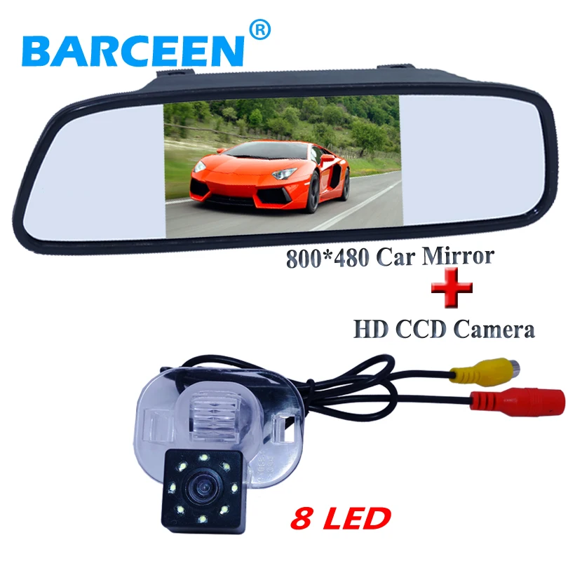 Автомобильное противоударное зеркало заднего вида с 8 светодиодами 5 дюймов|camera shade|camera wlancamera gimbal |