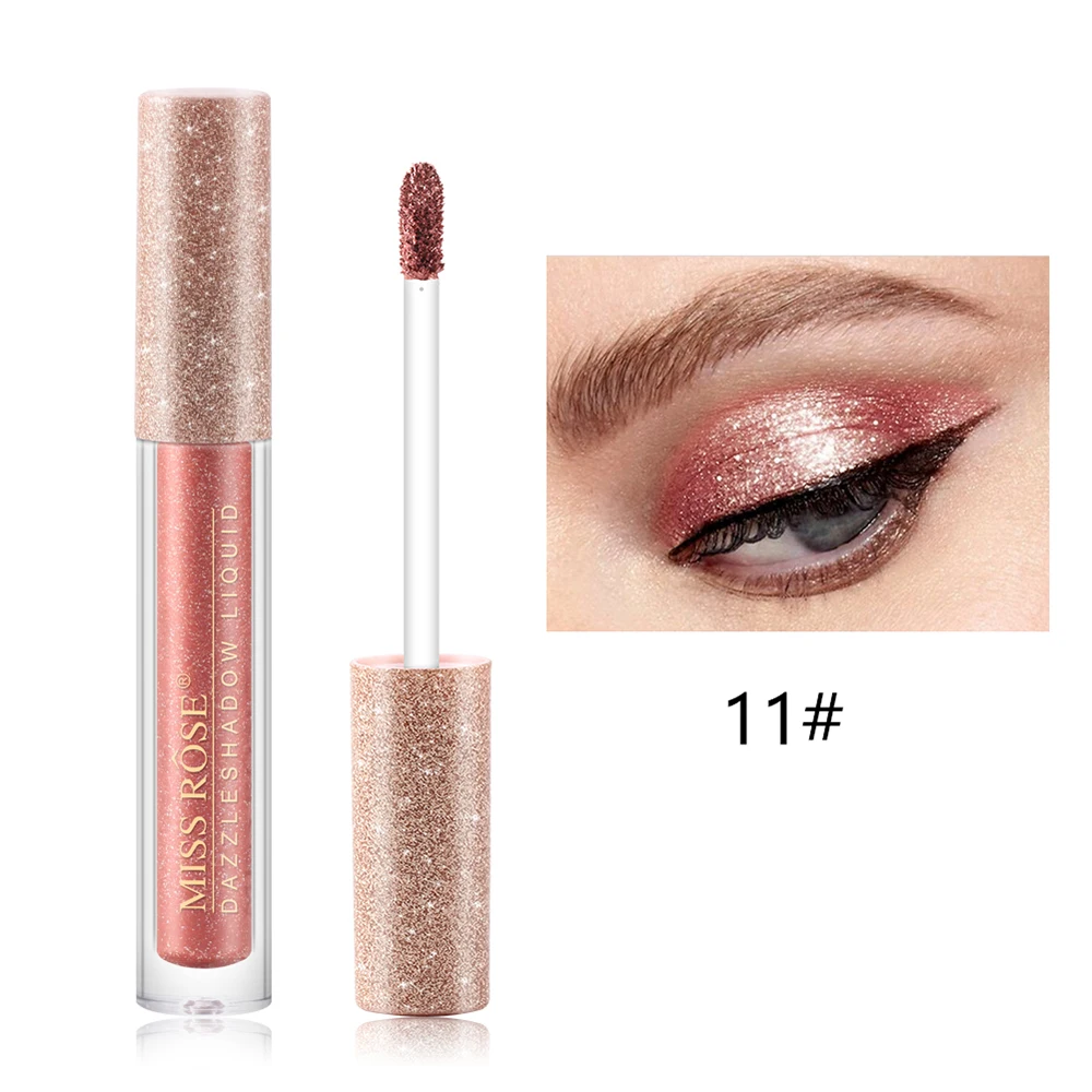11 12 цветов, жидкий блеск, тени для век, водостойкая, длительное мерцание, блестящий металлик, подводка, вечерние, для макияжа глаз, TSLM1 - Цвет: 11