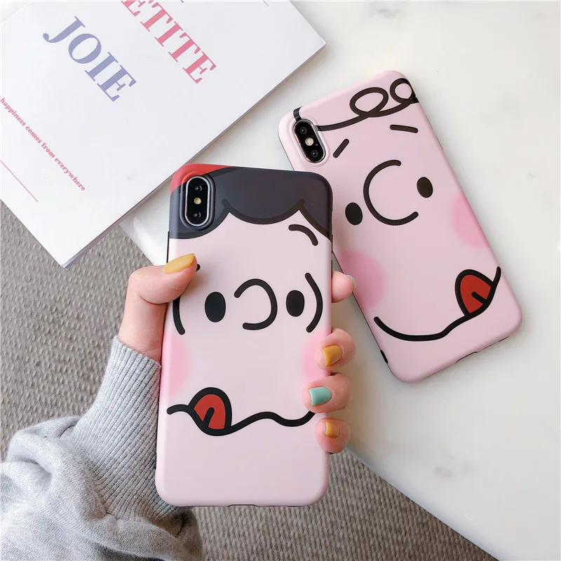 GlamPhoneCase милый мультфильм мальчик девочка чехол для iPhone X Xs Max XR 8 7 Простая мягкая задняя чехол для iPhone 8 7 6 6S Plus чехлы