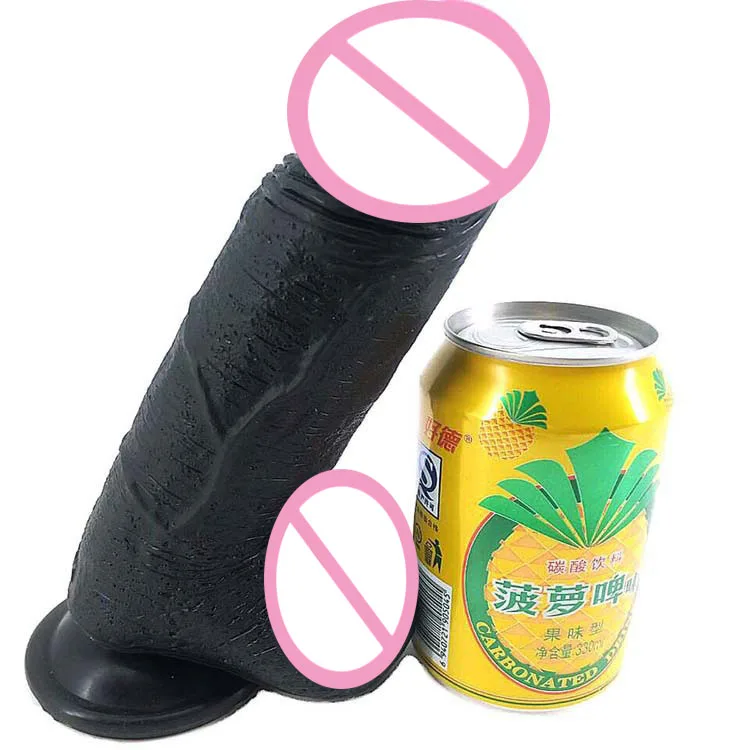 2016 Новый черный силикон 21*5 см конский дилдо реалистичный присоска большой