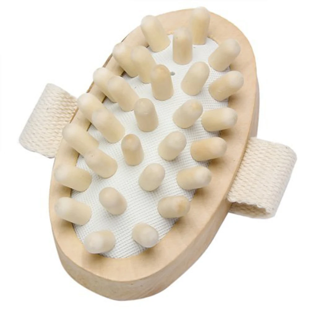 

Hand-Held Natural Wood Wooden Massager Body Brush Cellulite Reduction Health99