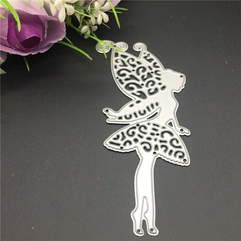 Металлические штампы в виде бабочек волшебных крыльев девушек для скрапбукинга