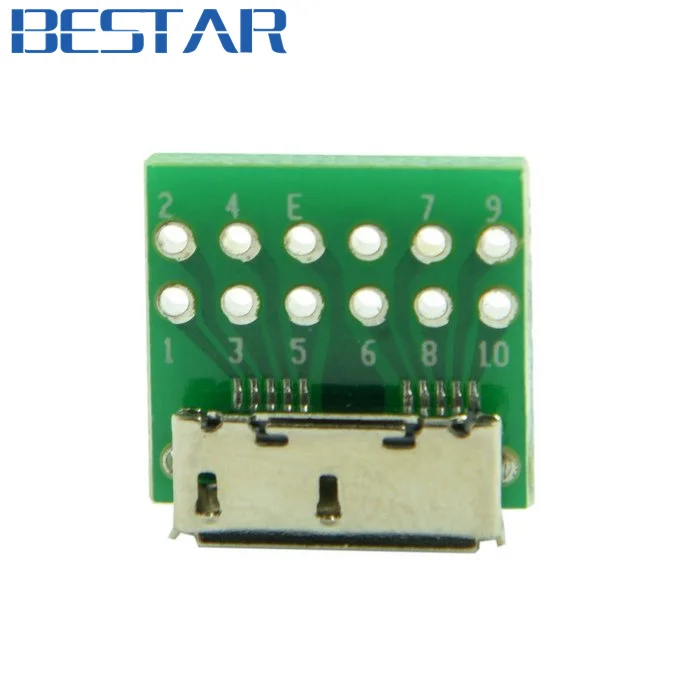 Micro B USB 3 0 USB3.0 10pin гнездовой разъем коннектор крепление для платы Фотоэлементы