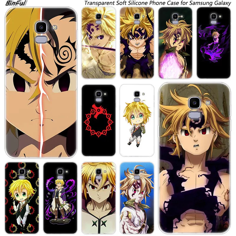 Силиконовый чехол для телефона Nanatsu No Taizai Meliodas Samsung Galaxy J8 J6 J4 2018 J2 Core J5 J7 Prime J3 2016 2017 EU