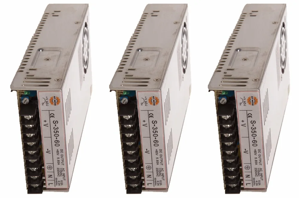 

Top Quality!3pcs CNC Router ACT Single Output Power Supply 350W 60V S-350-60 Engraving Milling Plasma Cutting Machine