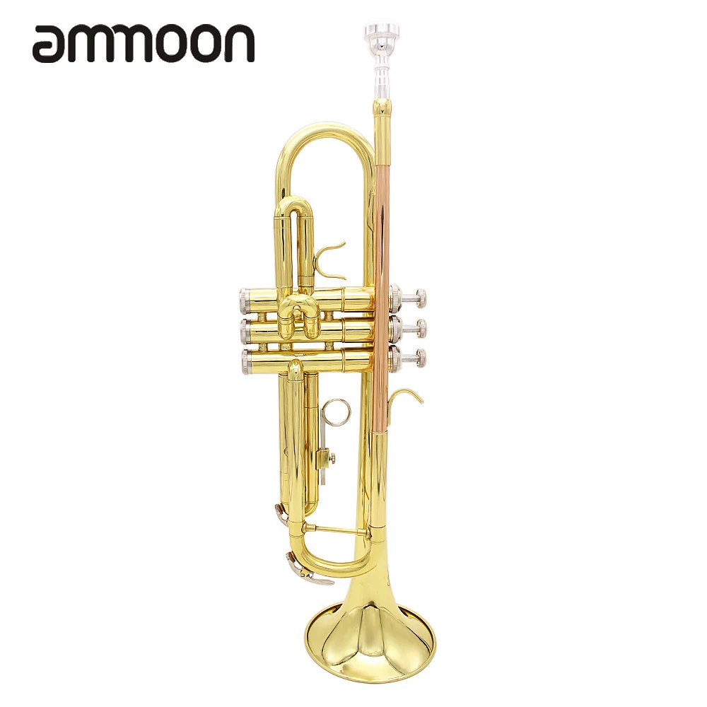 Высококачественный Bb труба B плоский латунный фосфор медь изысканный с мундштуком Чистящая Щетка перчатка