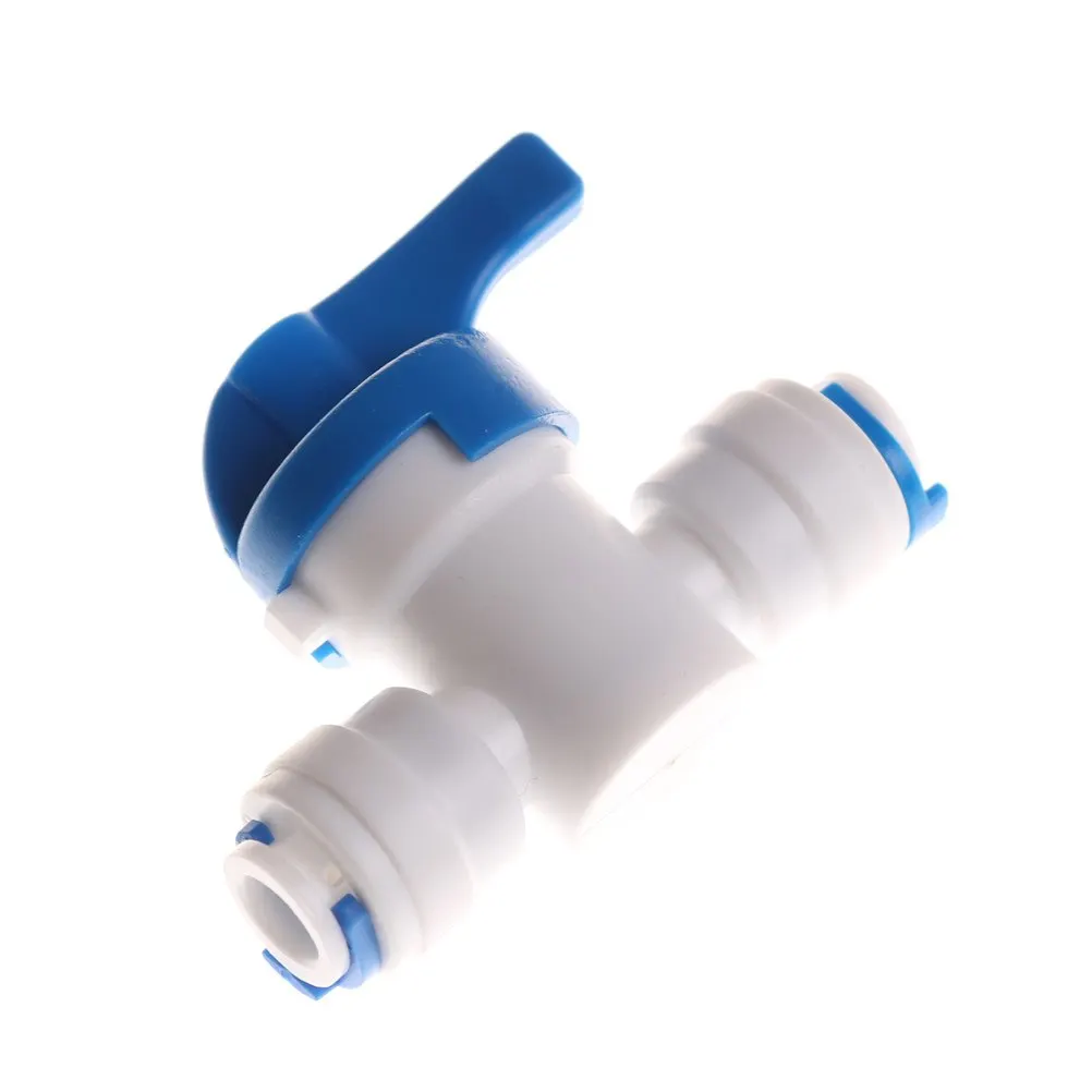 

RO Water Reverse Osmosis 1/4'' Inline New Ball Valve Quick Connect Shut off