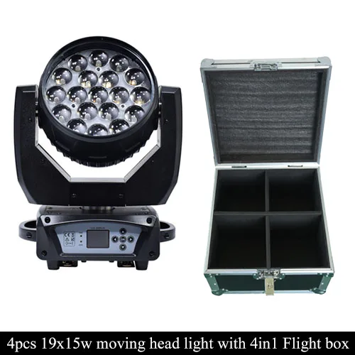 ZOOM light 19X15W Zoom 19x15w светильник с движущейся головкой имеет f светильник 4в1 для сцены, дискотеки, dj, ktv - Цвет: ZOOM light 19X15W