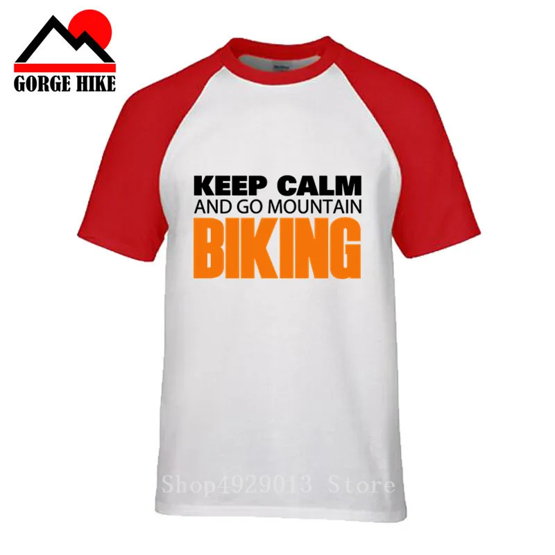 Великолепная забавная футболка для горного велосипеда с надписью Keep Calm and go