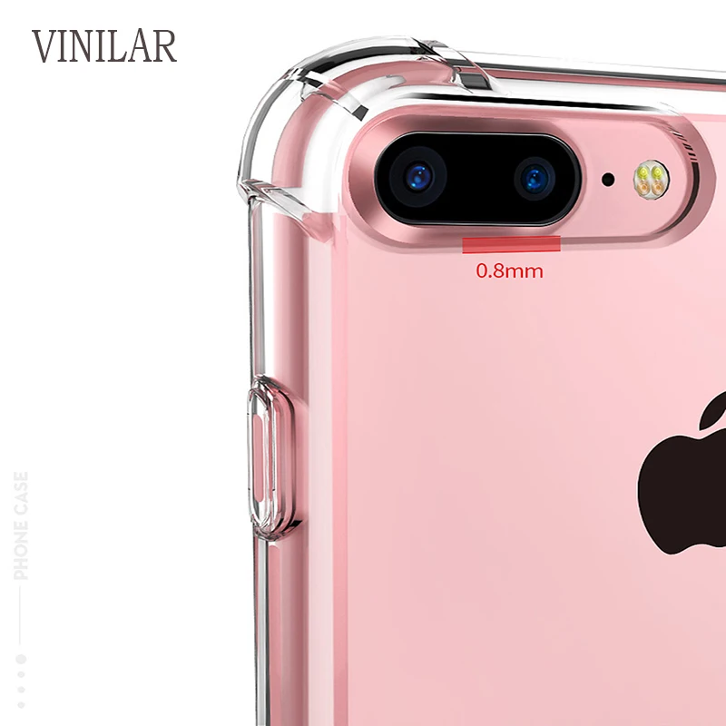 ТПУ Transparen телефон анти падающий чехла для iphone 7 6x8 5s плюс Силиконовая накладка на