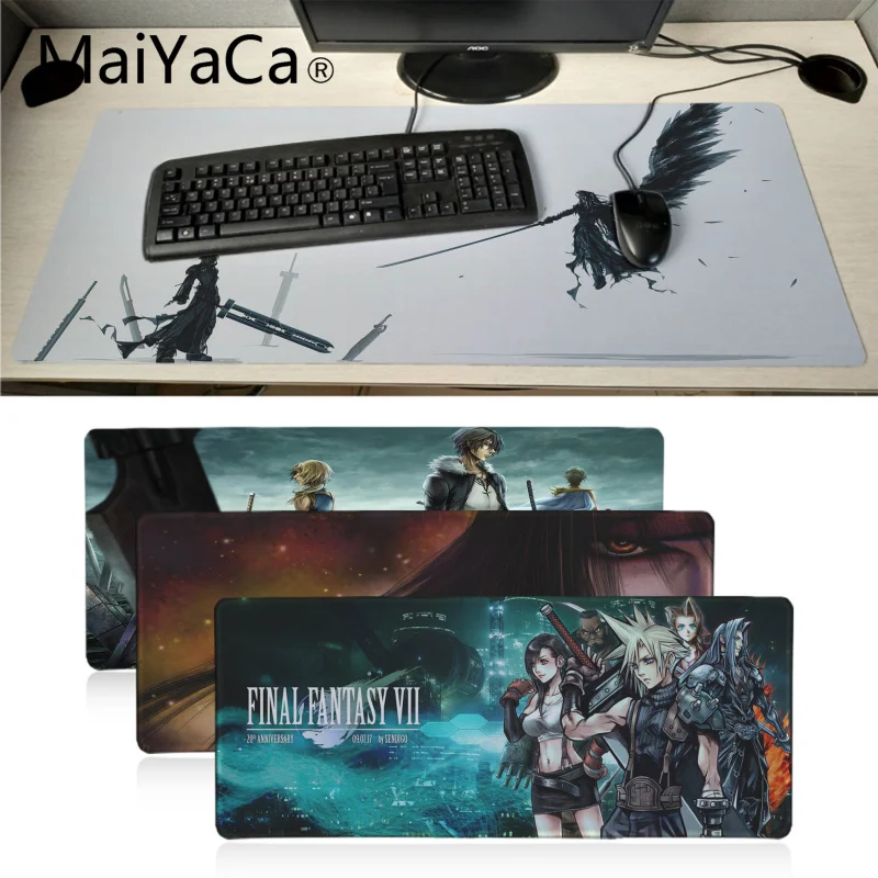 

Нескользящий коврик для мыши MaiYaCa Final Fantasy VII из поликарбоната, игровые коврики с блокировкой скольжения, Настольный коврик, большой игровой ...