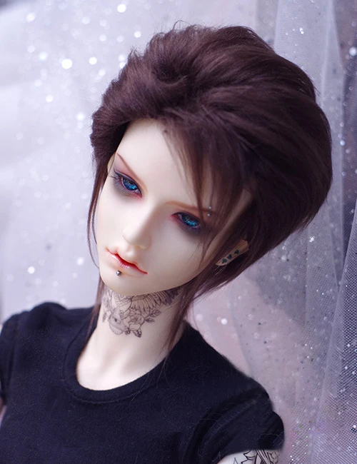 BJD кукла натуральный мех парик для 1/3 1/4 1/6 BJD DD SD MDD MSD YOSD кукла коричневый длинные прямые мех парики