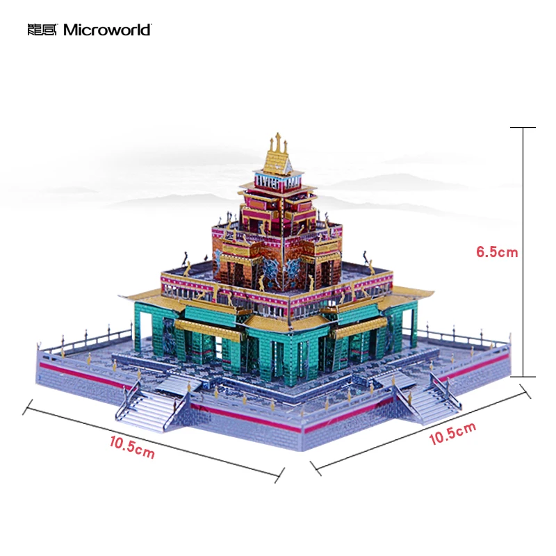 2019 Microworld тибетский буддийский храм модель DIY Лазерная вырезка головоломка 3D нано