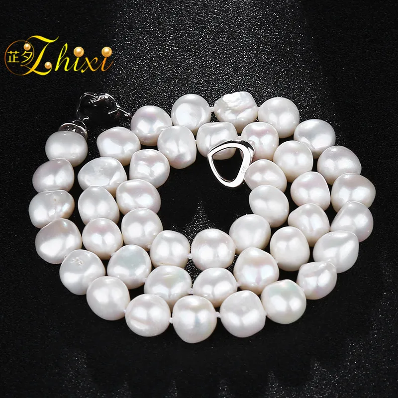 Жемчужное ожерелье ZHIXI в стиле барокко хорошее украшение из натурального