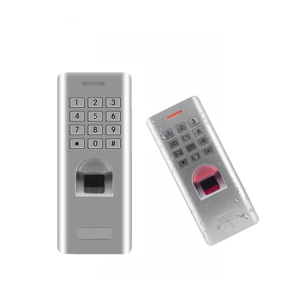 IP66 1000 пользователей автономный отпечатков пальцев кнопочная панель контроля доступа RFID считыватель для двери замок ворот контроля доступа по отпечаткам(без функции RFID