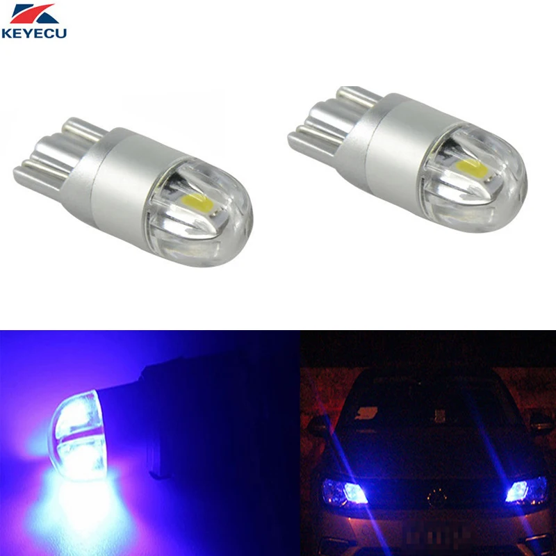 KEYECU 2 шт. ярко синий 3030 чипсет 168 194 W5W T10 клиновидные 2SMD светодиодные лампы для