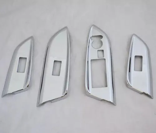 Для Honda FIT JAZZ ABS кузова автомобиля хром/углеродное волокно двери окна стекло панель подлокотник отделка кнопки выключателя подъема 4 шт - Название цвета: matte