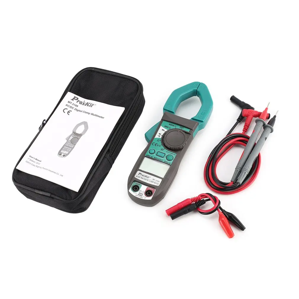 Pros'Kit MT 3102 ЖК дисплей 31/2 AC/DC Цифровой клещи Напряжение Ток Сопротивление