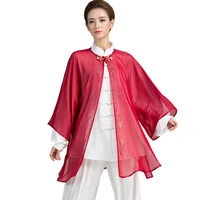 7 colors chiffon veil with hot fix rhinestone for tai chi suit taiji uniform wushu veil kungfu clothes for women