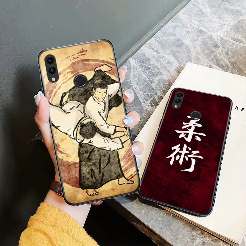 Японский силиконовый чехол aikido Judo для Huawei honor 6A 7A Pro 7X 8 Lite 8A 8X 8C 9 Note 10 View 20 20S 9X |