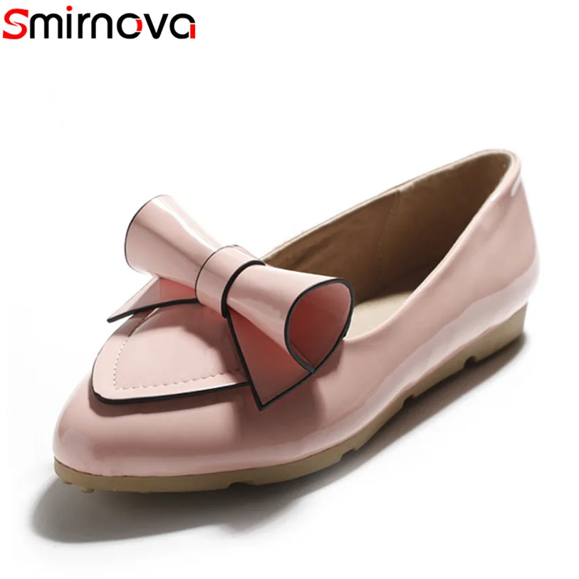 

Smirnova 2020 Новое поступление весенне-летние женские туфли на плоской подошве с острым носком, милые повседневные женские туфли без шнуровки