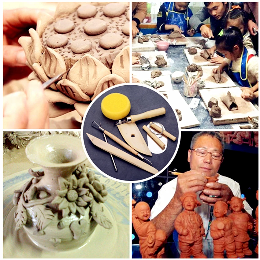 DIY Профессиональные Fimo инструменты дерево мягкая полимерная глина Art резьба инструменты Playdough гаджет очарование модели комплект контейнеров для студентов