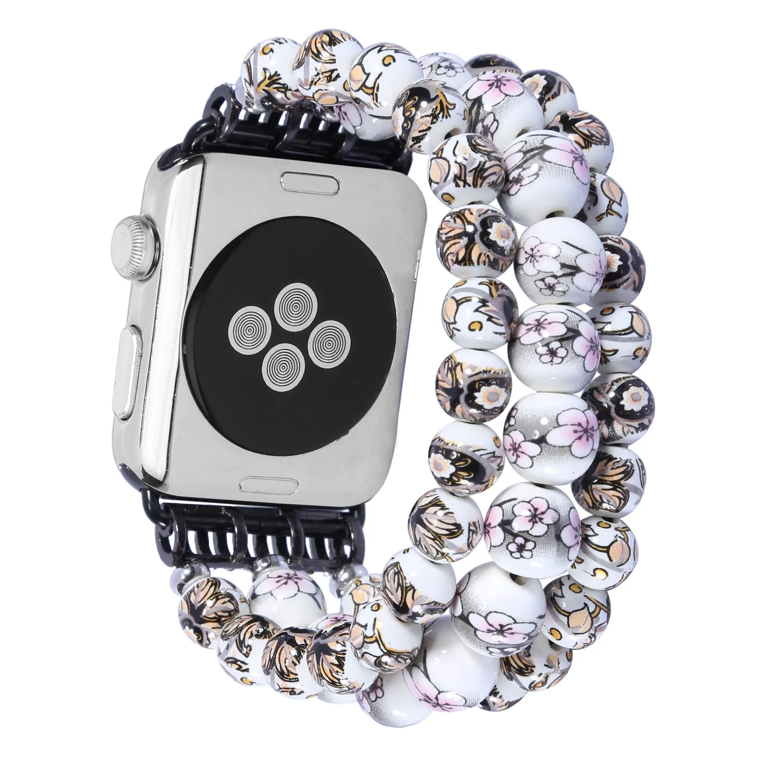 Женский цветочный ремешок ручной работы для Apple Watch Series 1 2 3 Band 42 мм 38 наручных