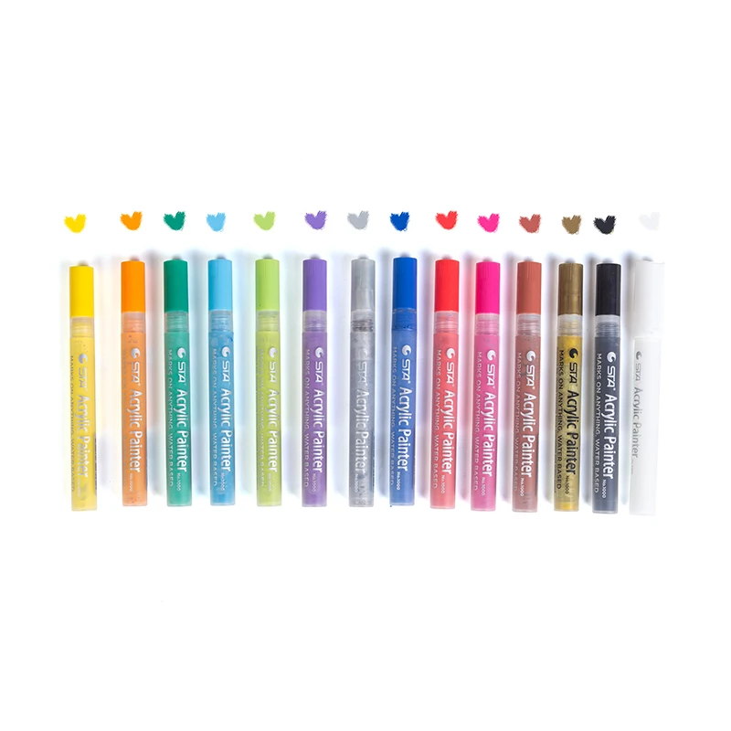 14 цветов/партия креативные акриловые маркерные ручки хайлайтер