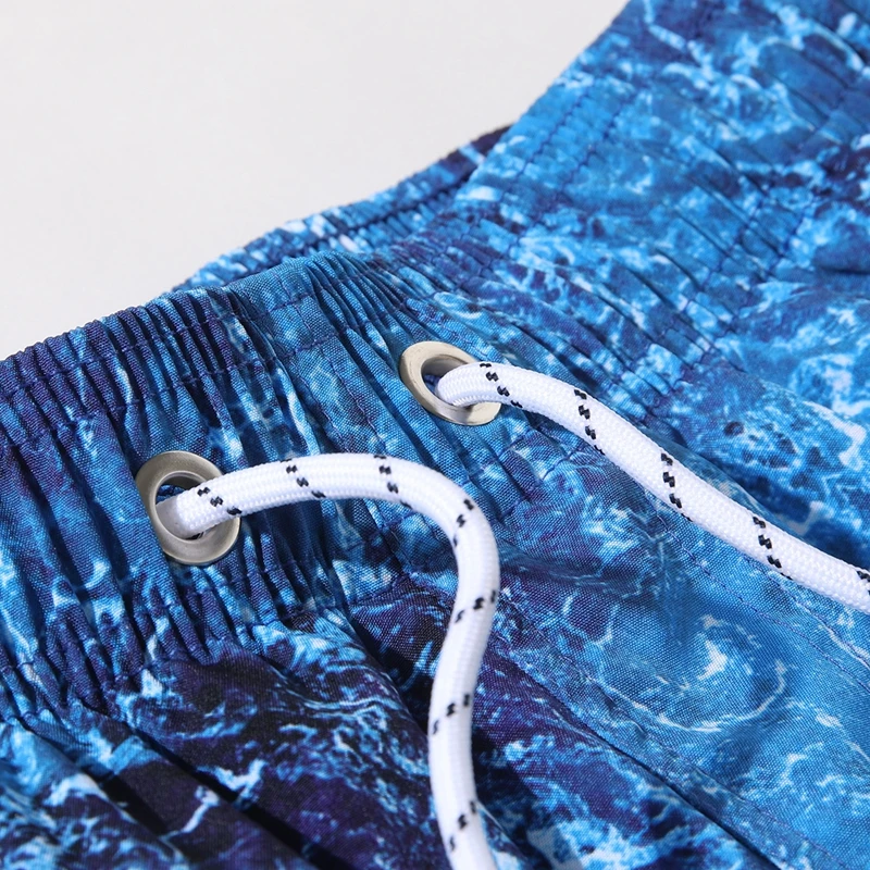 Мужские летние шорты Гавайские для пляжа с принтом в виде волн повседневные на