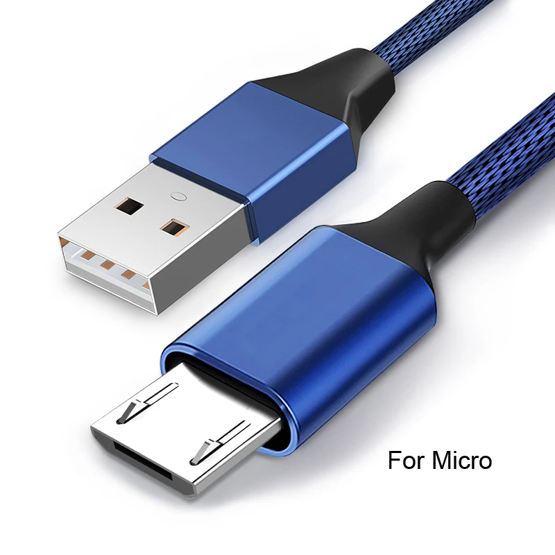 Oppselve 2 м Micro USB кабель Быстрая зарядка для Xiaomi Redmi Note 5 Pro Android кабель для передачи данных для мобильного телефона для samsung S7 S8 зарядное устройство - Цвет: Blue