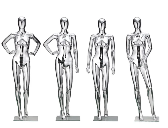 

Fashionable New Arrival Silver Plated Mannequin Female Model For Sale