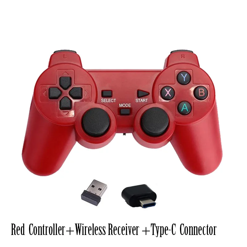 Red Type-c Беспроводные Игровые приставки для Android смартфона/планшета/ПК/PS3/tv Box игровой контроллер для Smart tv set top box - Цвет: Red Type-c