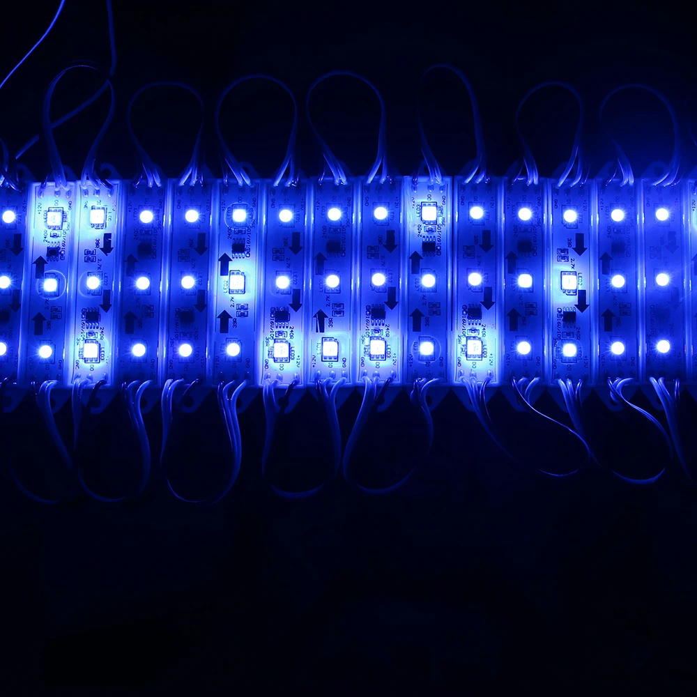 WS2811 DMX 3 светодиода 12 в пост. Тока светодиодный садовый светильник SMD5050 RGB водонепроницаемый цифровой модуль