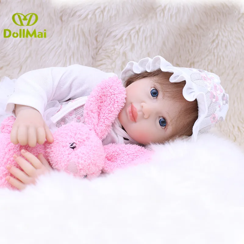 Белая красивая одежда для девочек 50 см Bebes 20 дюймов силиконовая Детская кукла
