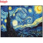 Картина Звездная ночь на Рике Винсента Ван Гога, 5d алмазная живопись, полная выкладка, квадратная круглая вышивка, вышивка крестиком