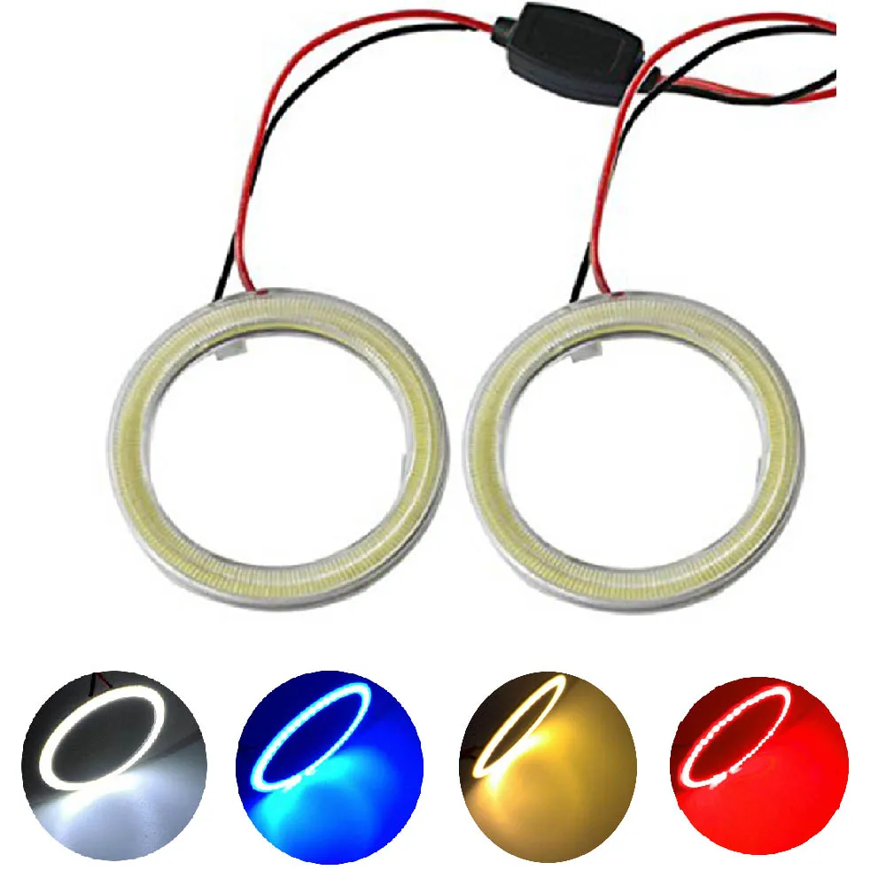 (YSY2) 2X 70 мм 12 В COB Автомобильный светодиодный ангельские глазки Halo Rings 60SMD Ring