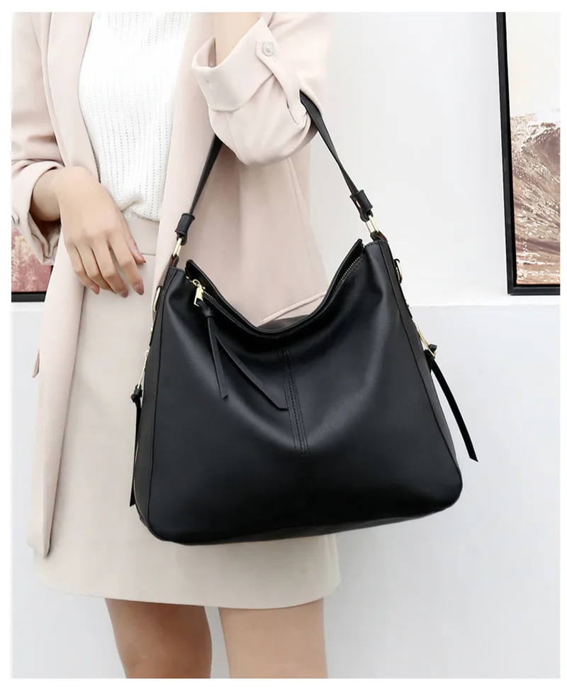 Large Hobos Bag Women Soft PU Leather Totes Bag Female Good Quality Handbag For Ladies Cross Body Shoulder Bag grand sac a main