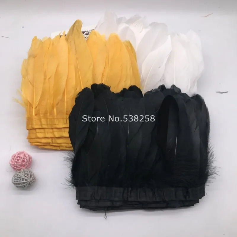 Многоцветная Опциональная отделка из гусиных перьев 2 м/лот витражная лента 15 ~ 18