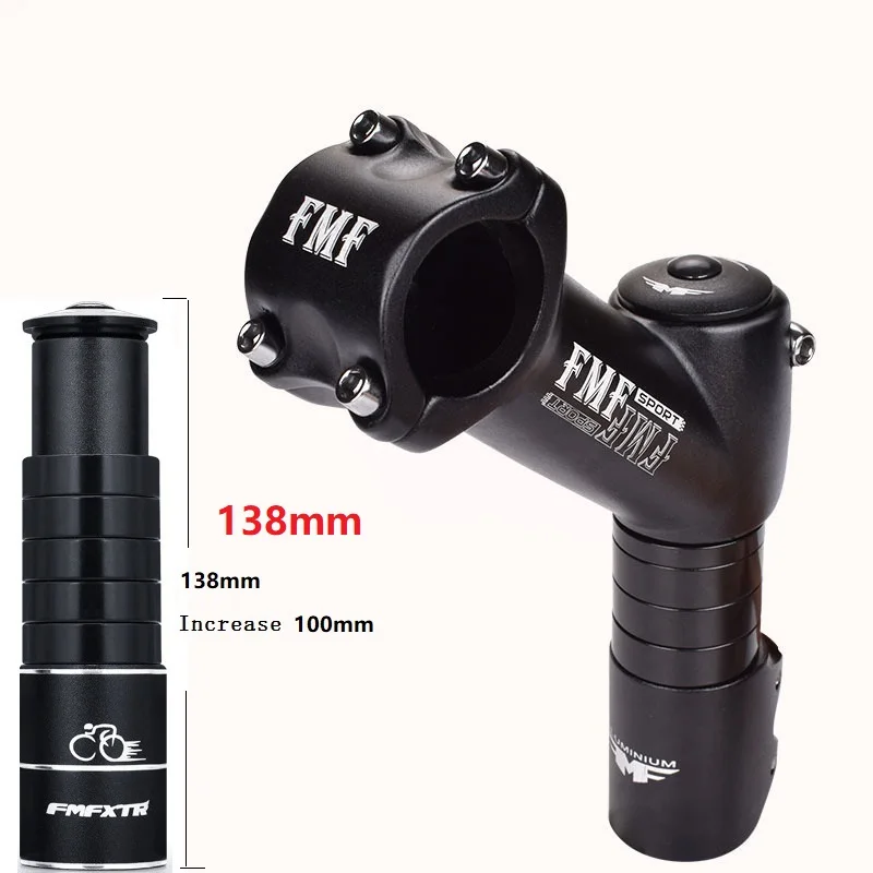 Set 138mm MTB дорожный велосипед 28,6 мм* 31,8 мм вынос руля 45 градусов стояк стоячий стояк для велосипедной трубки велосипедный руль вверх или вниз аксессуары для регулировки - Цвет: Set 138mm