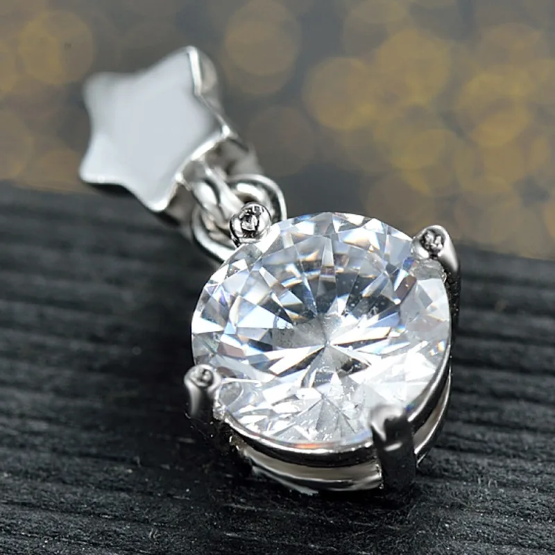 Cute Charm 925 Sterling Silver Five Star CZ Earrings Fashion Stud Lucky Jewelry M&ampWS1995 | Украшения и аксессуары