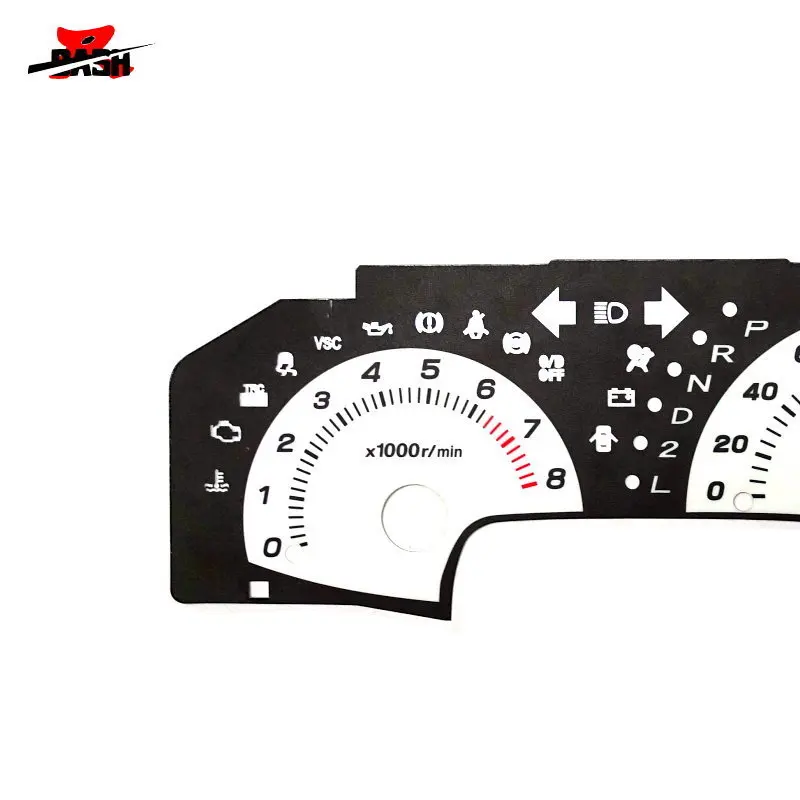 DASH EL Glow Gauge для VITZ 2010 обратное свечение белого лица синий зеленый Освещение Автоматическая передача 180 км 8000 об/мин