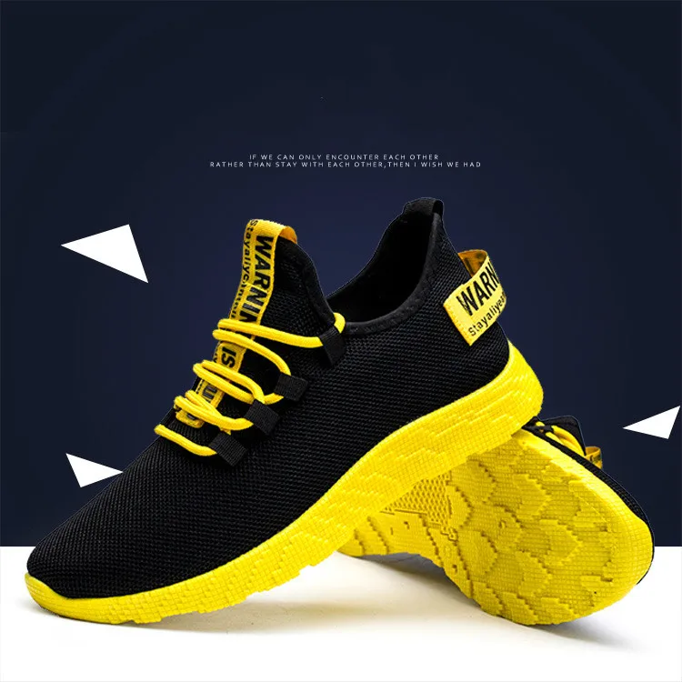 Men Sneakers New Breathable Lace Up Men Mesh Shoes Fashion Casual No-slip Men Vulcanize Shoes Tenis Masculino